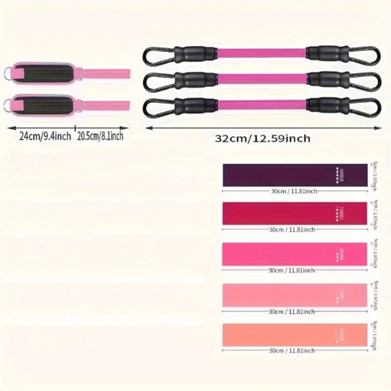 Ten-Piece Yoga Resistance Band Set