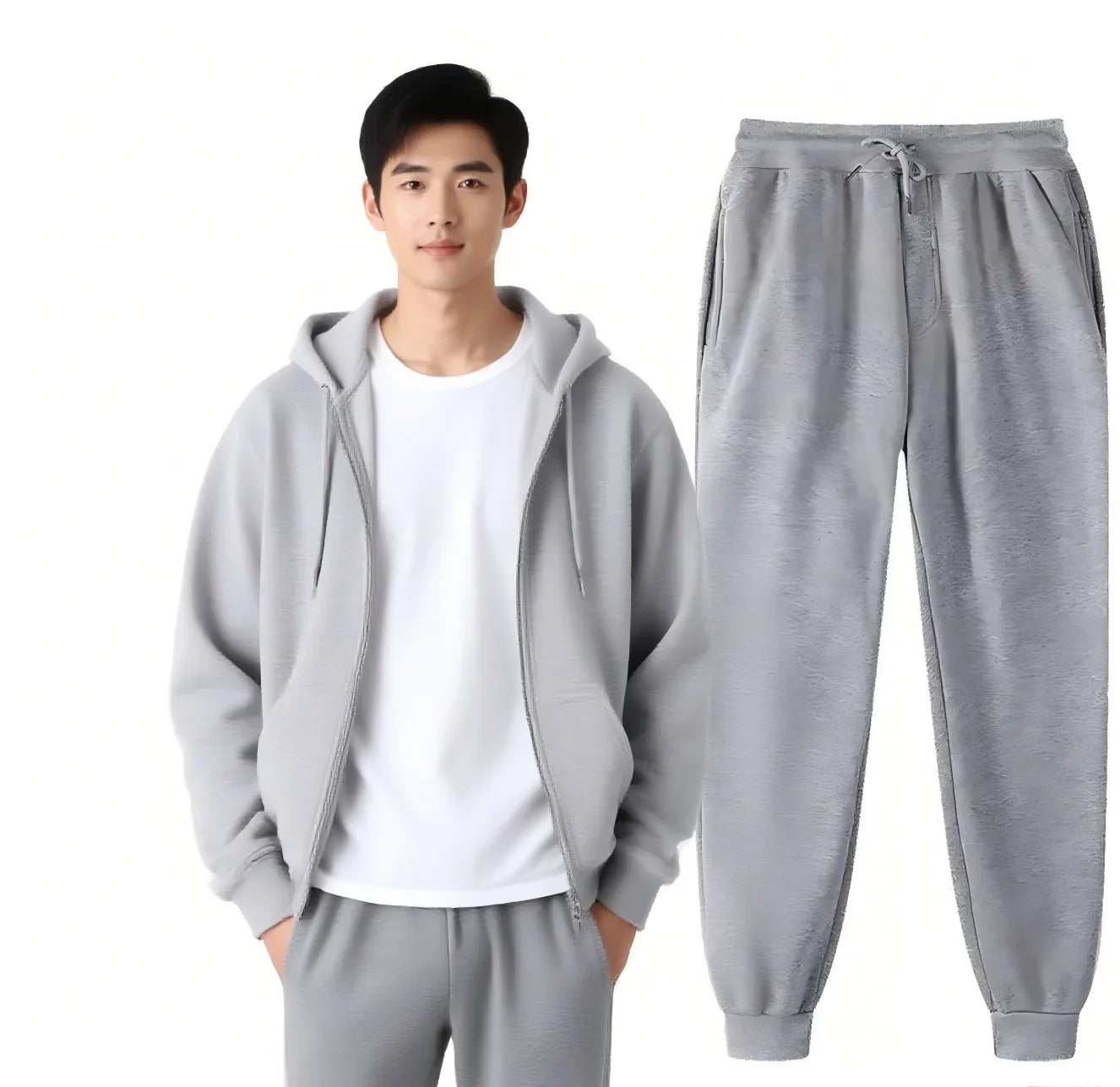New Men Fleece Jogger Sports Suit