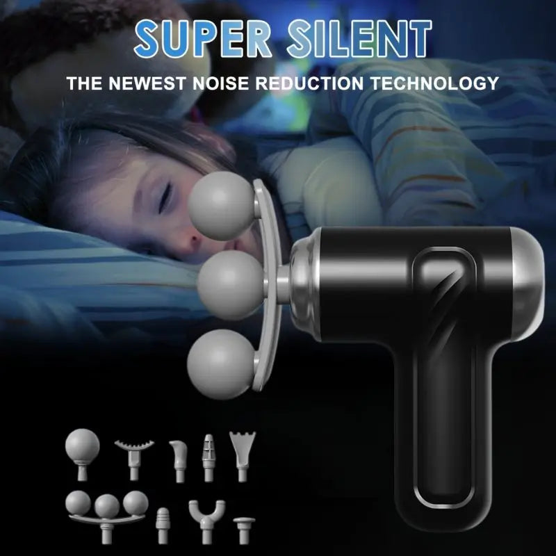 Triple mini fascia gun with 6 modes of exercise