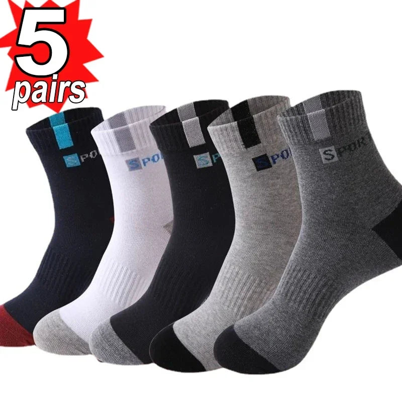 10/5/3pairs Breathable Sports Socks for Men