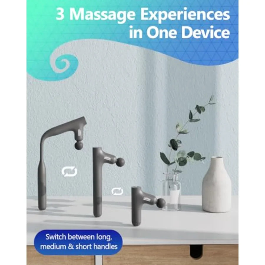 3-in-1 Detachable Massage Gun; Deep Tissue