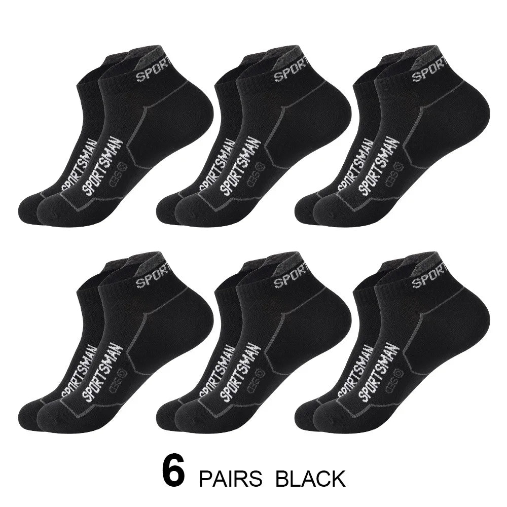 6 Pairs of Men's Short Odorous Sports Socks