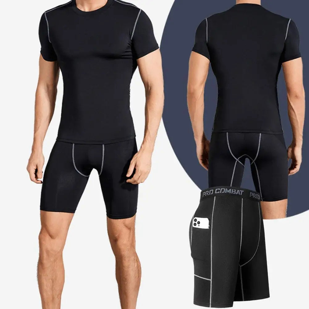 Men's Compression Short Pants With Pocket