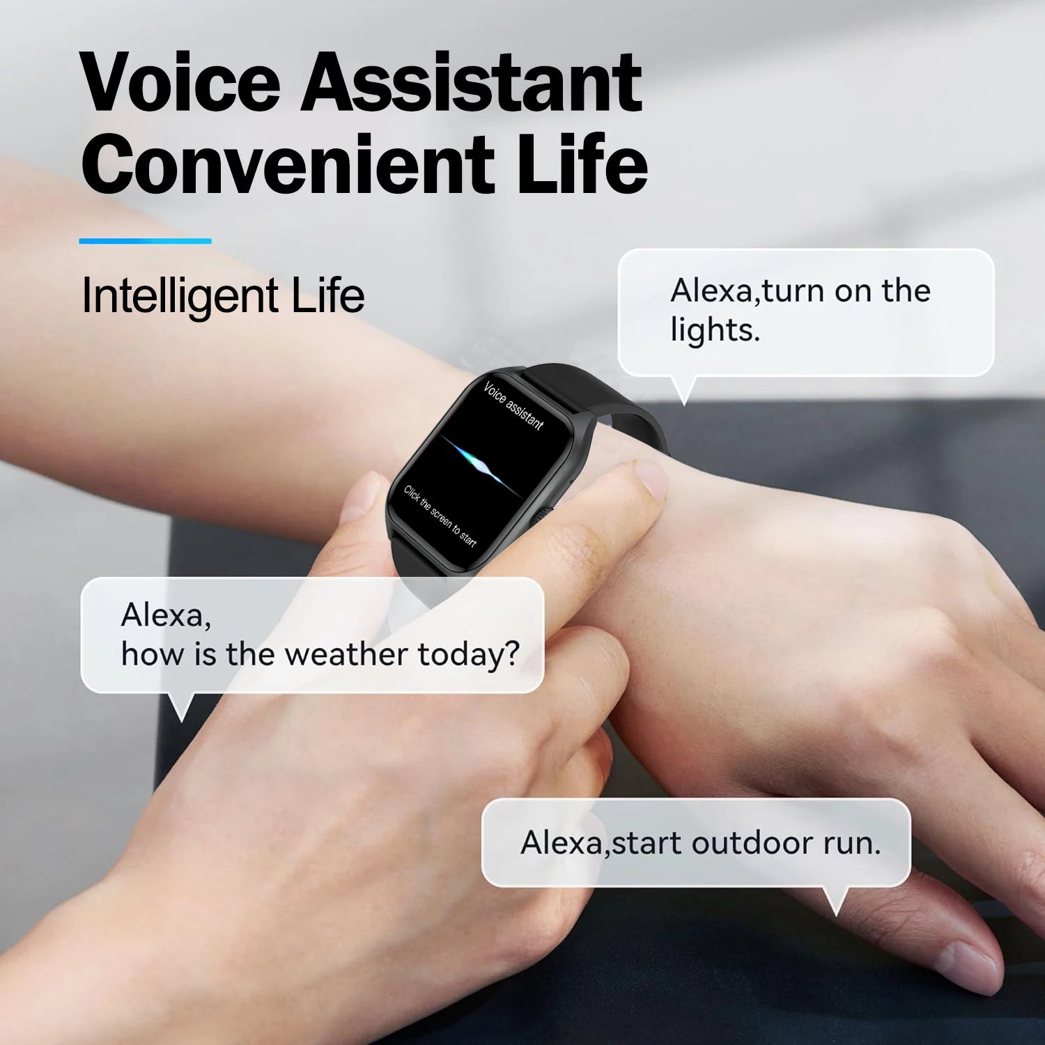 AI Voice Assistant Smart Watch for Men Women