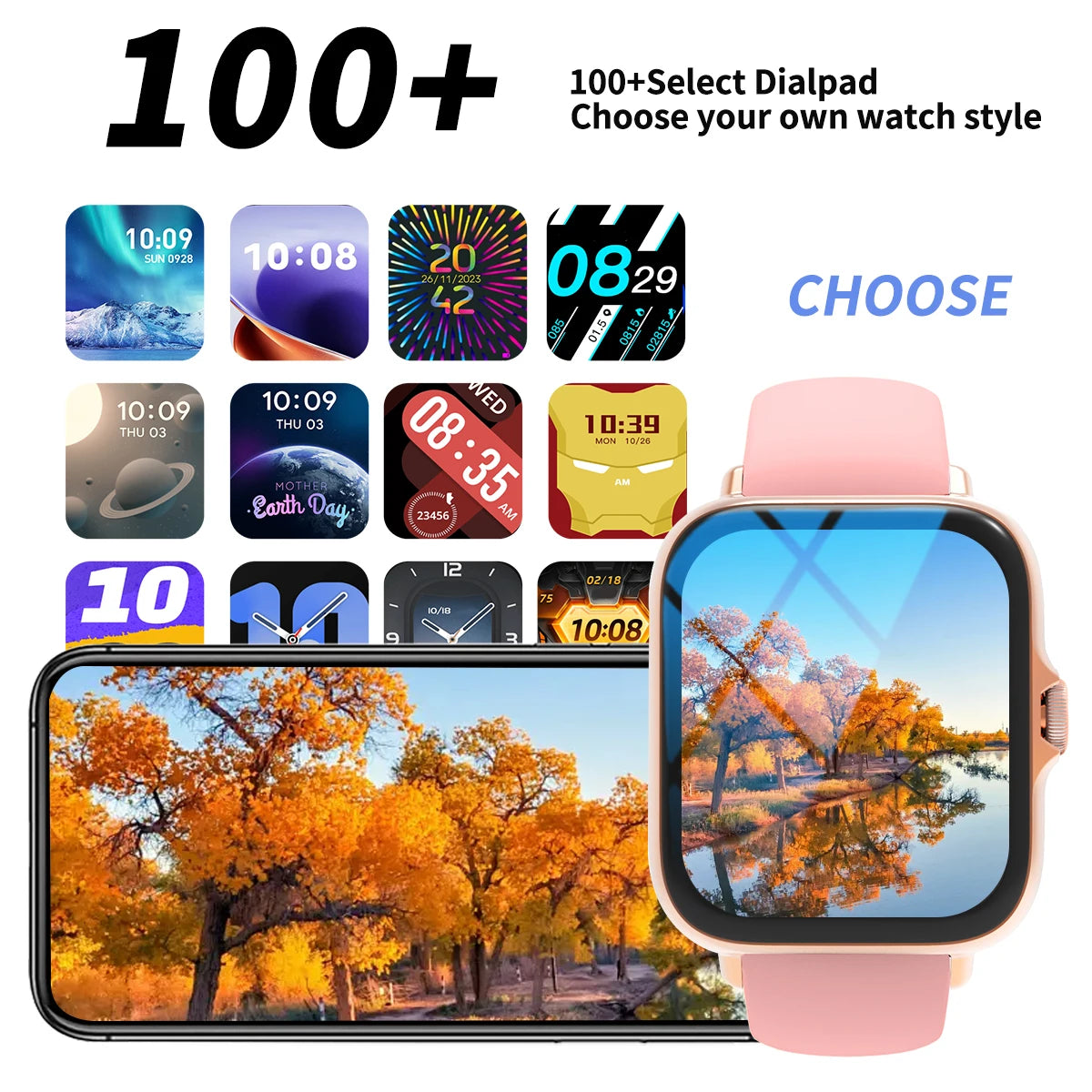 Smart watch, touch screen, compatible with iPhone/android