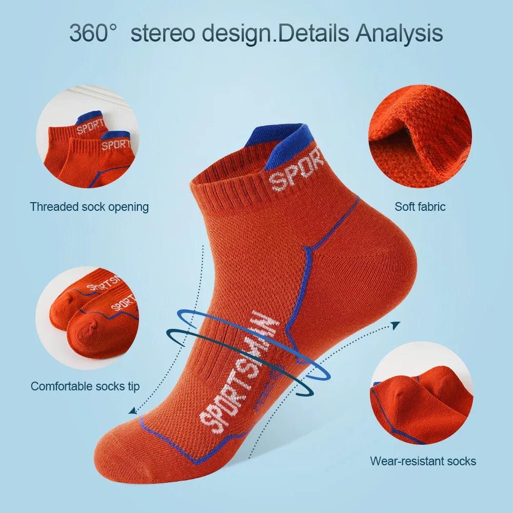 6 Pairs of Men's Short Odorous Sports Socks