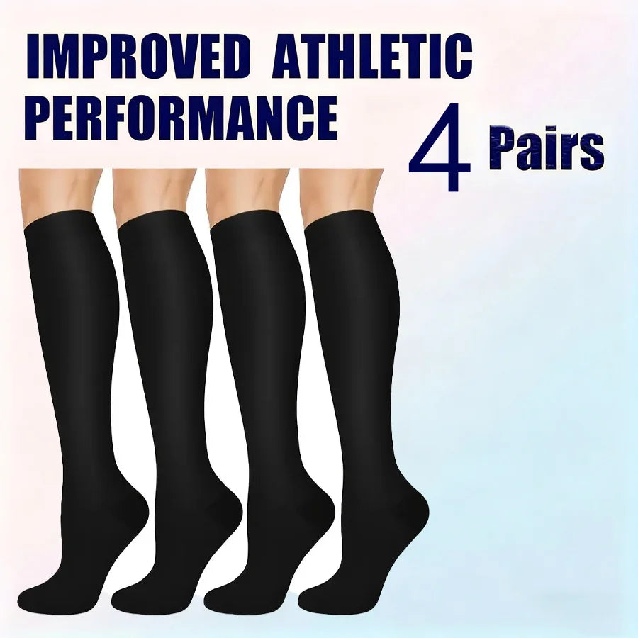 4 pairs compression socks for women