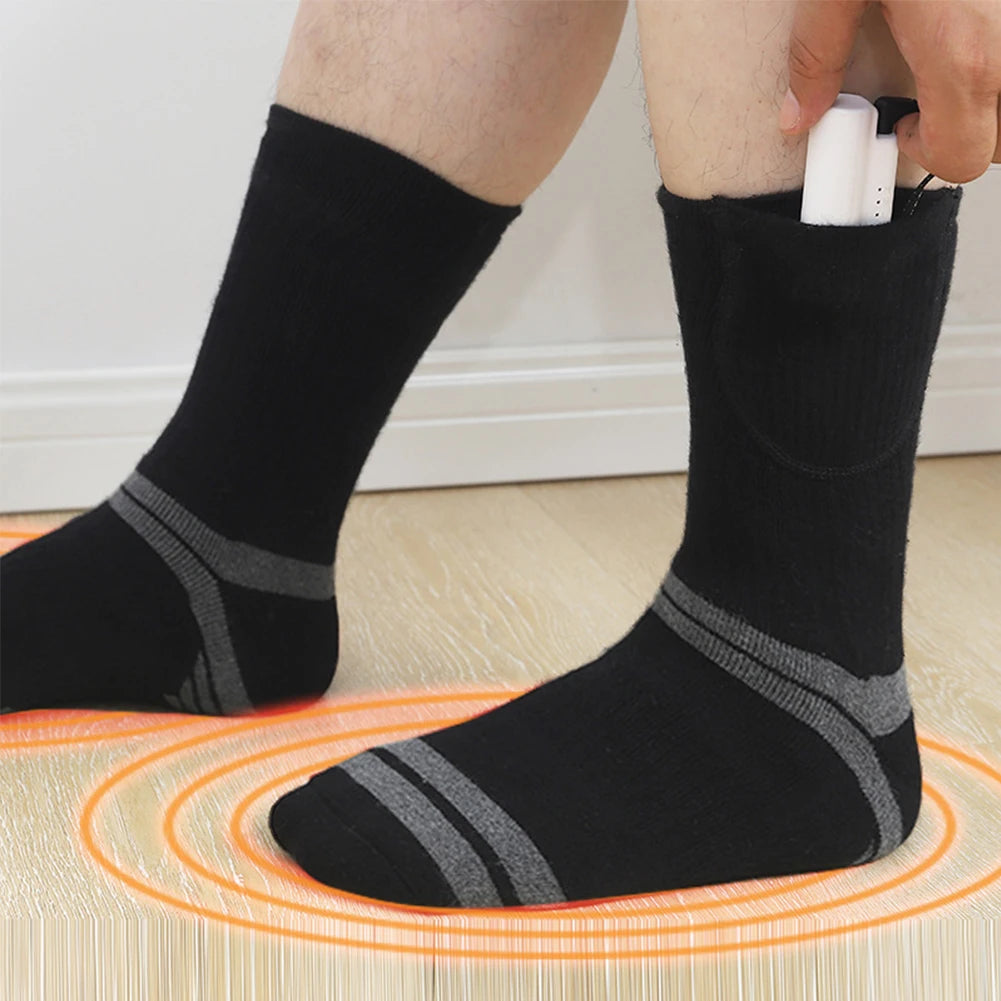 USB Electric Heated Skiing Socks/Unisex