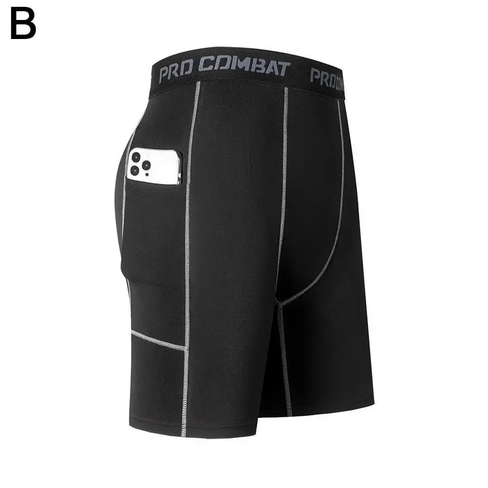 Men's Compression Short Pants With Pocket