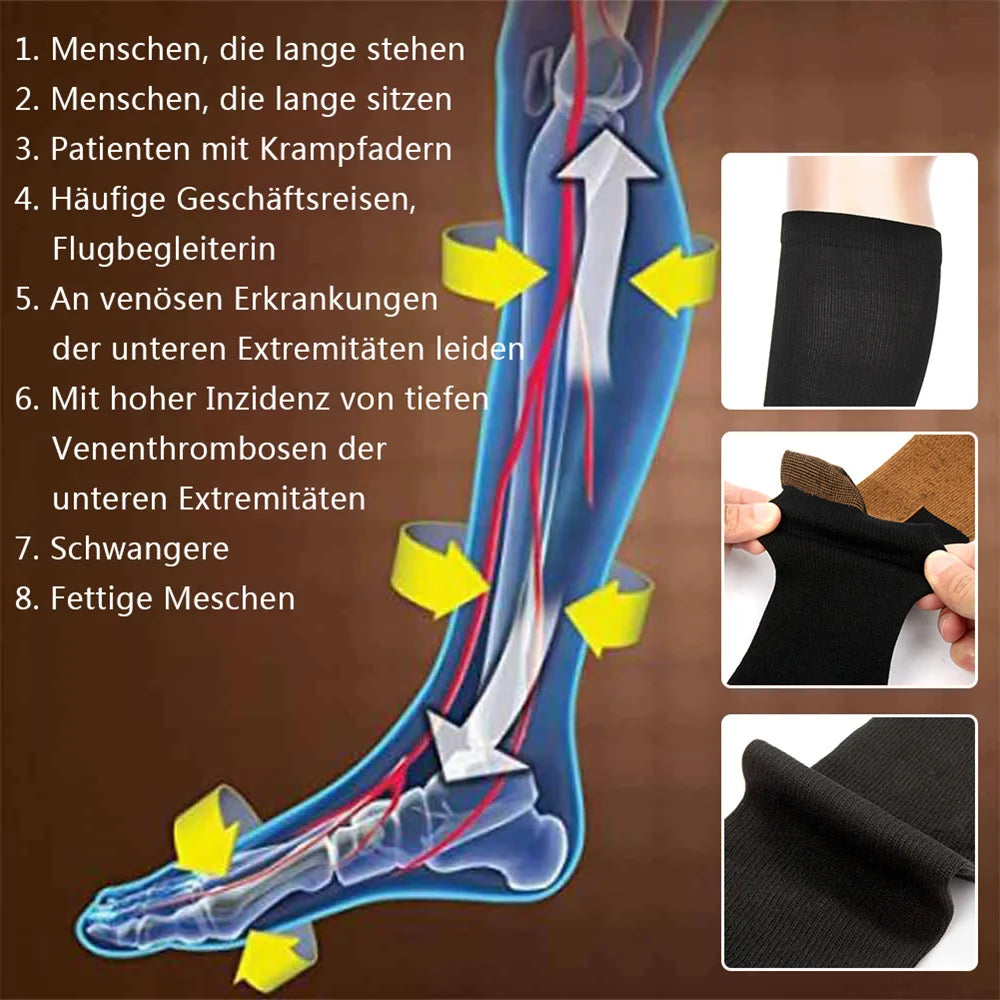 6 Pair Copper Compression Socks Women