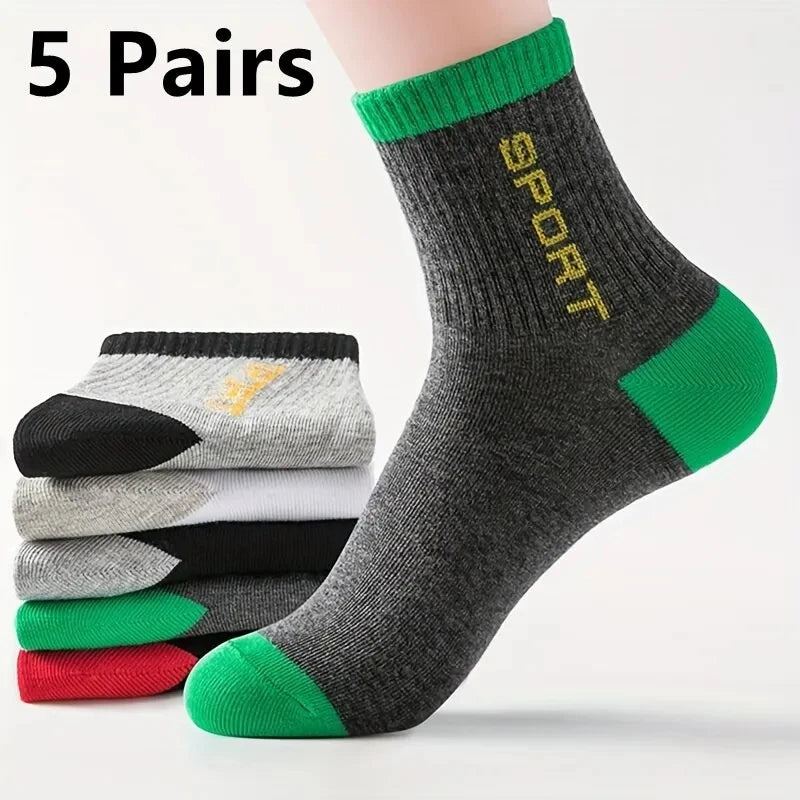 10/5/3pairs Breathable Sports Socks for Men