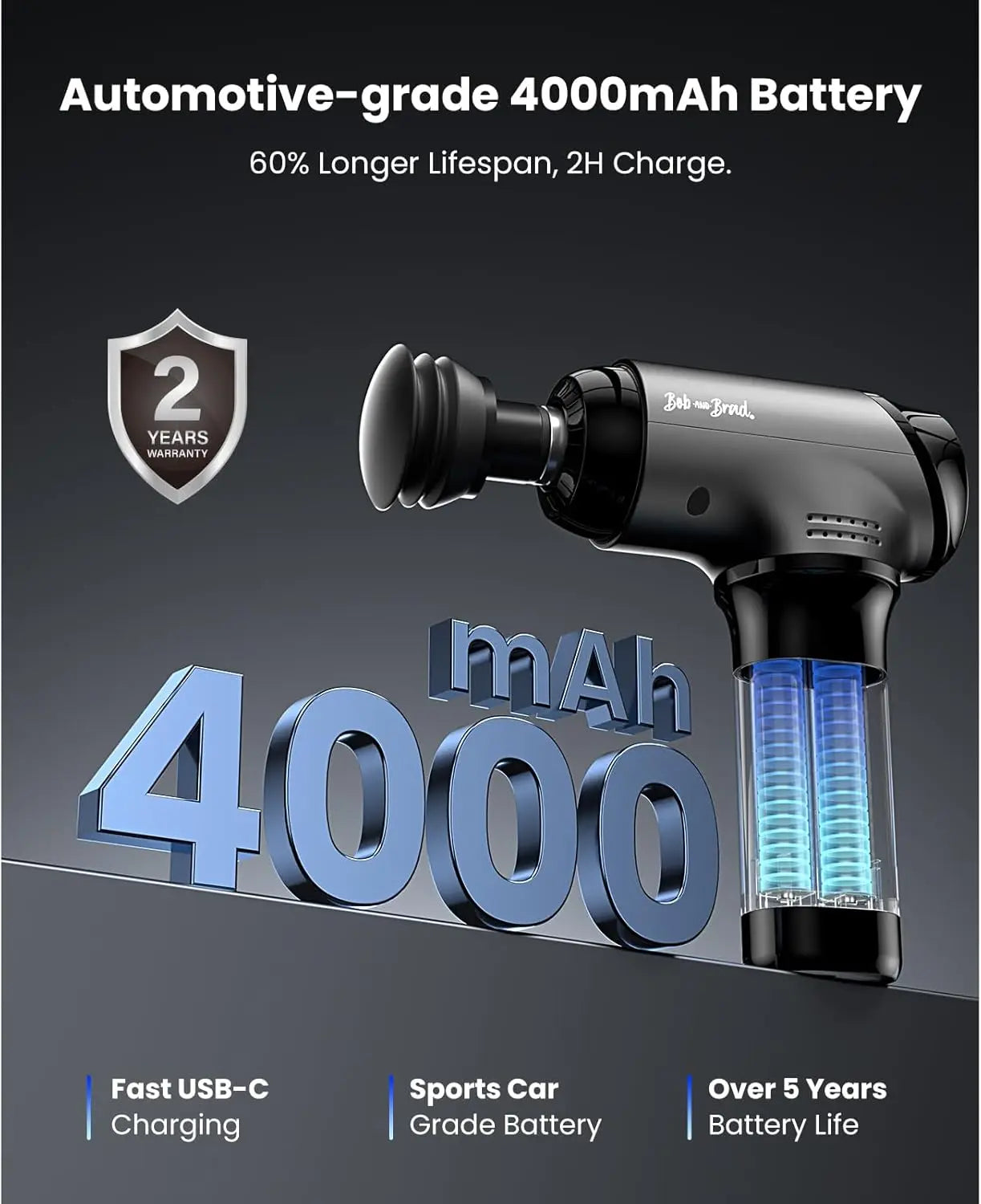 Pro Heat & Cold Massage Gun for Muscle Pain Relief