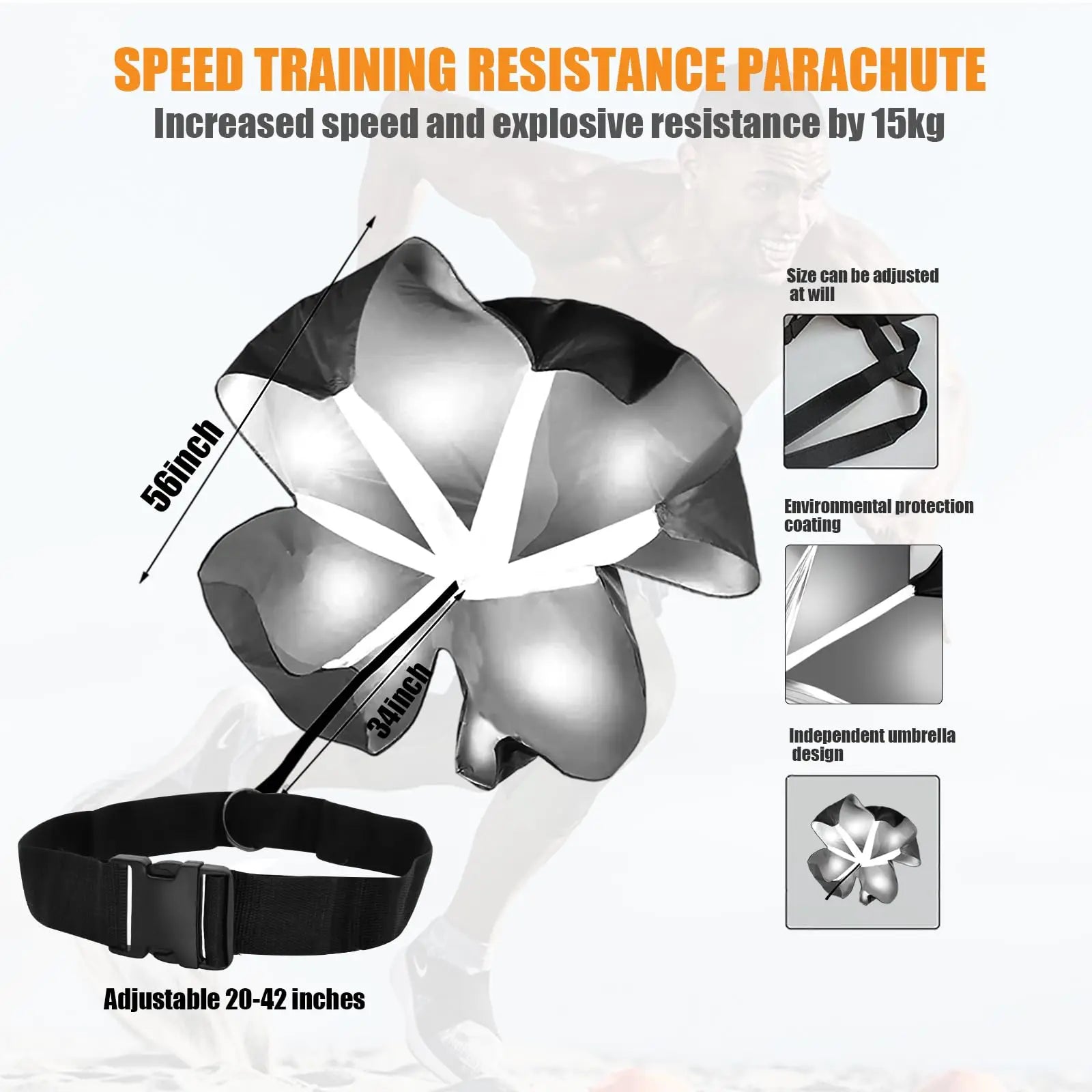 Buckle Belt Speed Parachute; Agility Speed Training