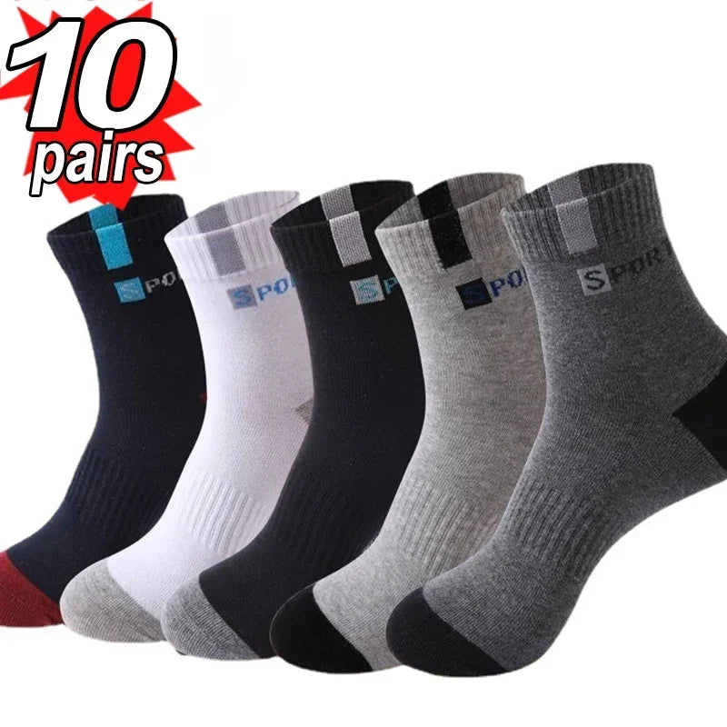 10/5/3pairs Breathable Sports Socks for Men