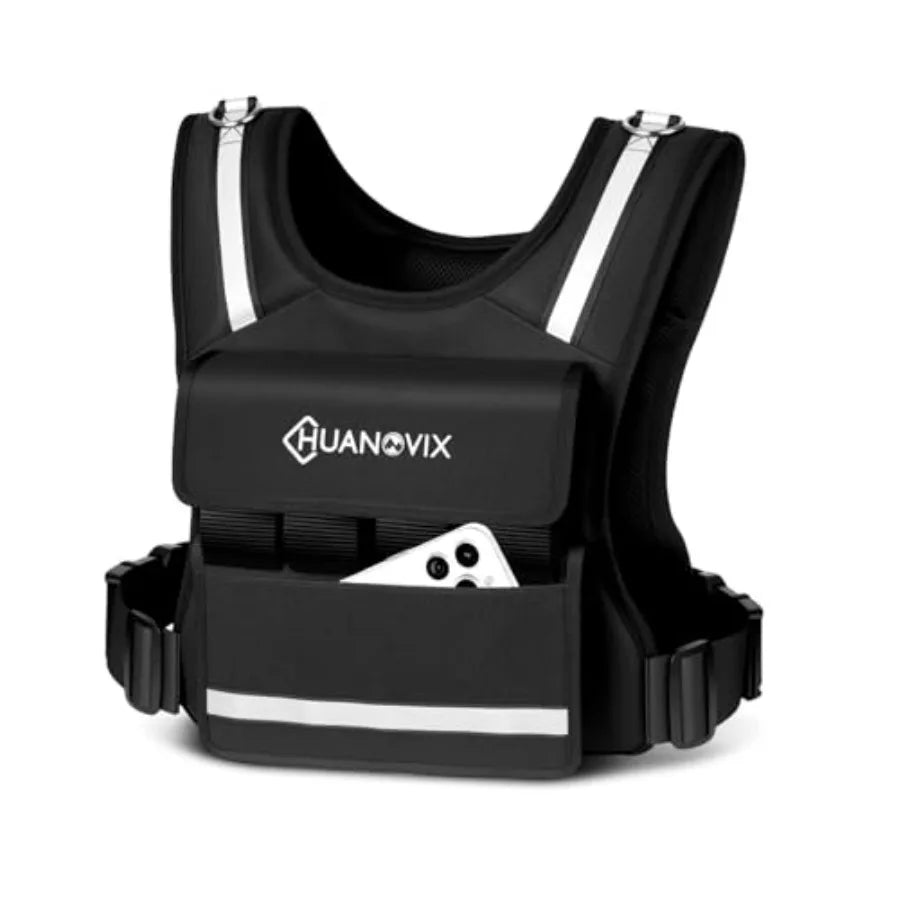 Adjustable Weight Vest With Reflective Stripe, 0-40lbs