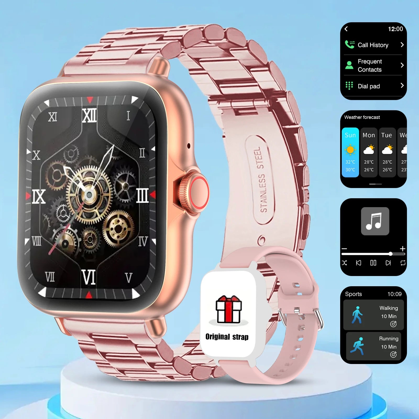 Smart watch, touch screen, compatible with iPhone/android