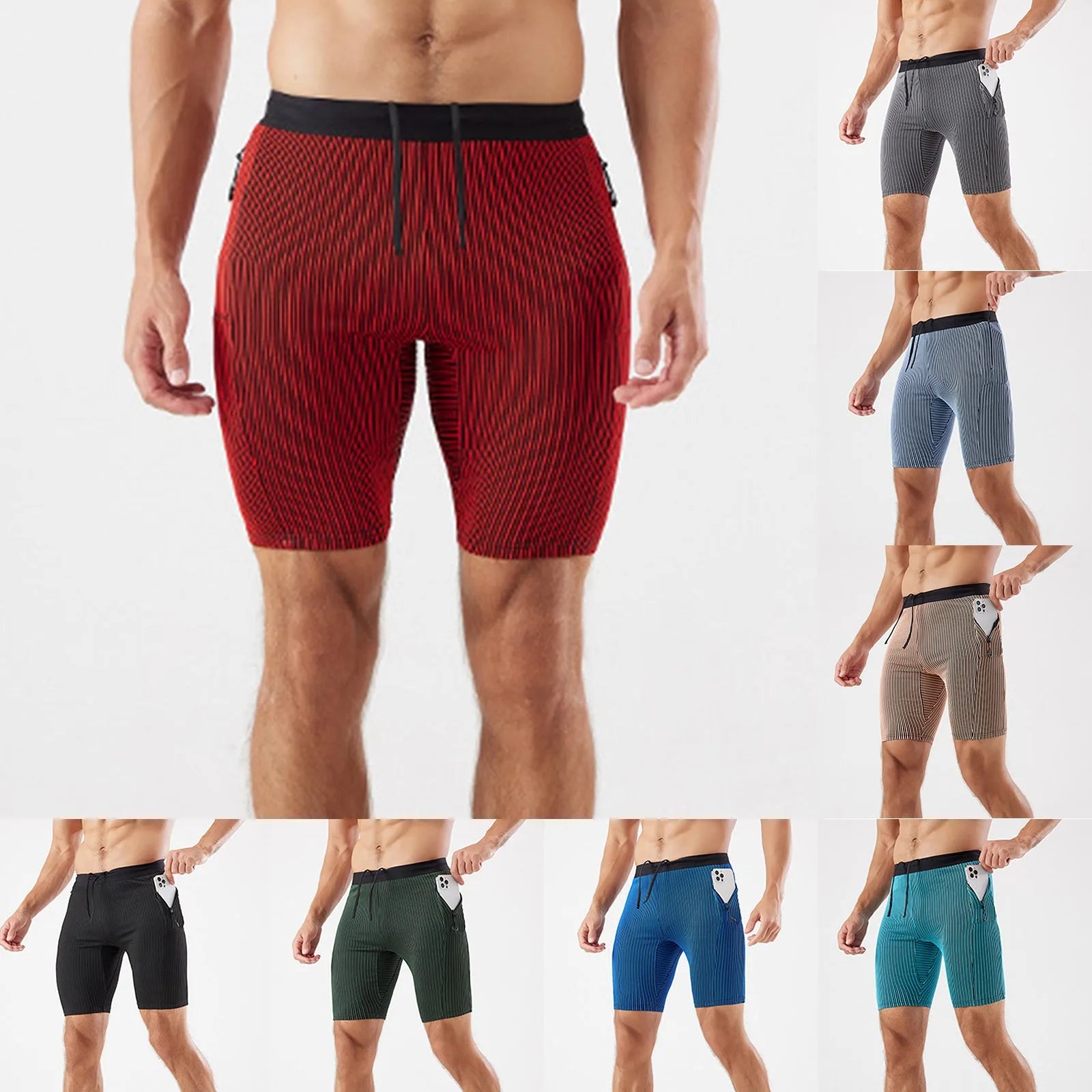 Mens Tight Stretch Basketball Compression Shorts
