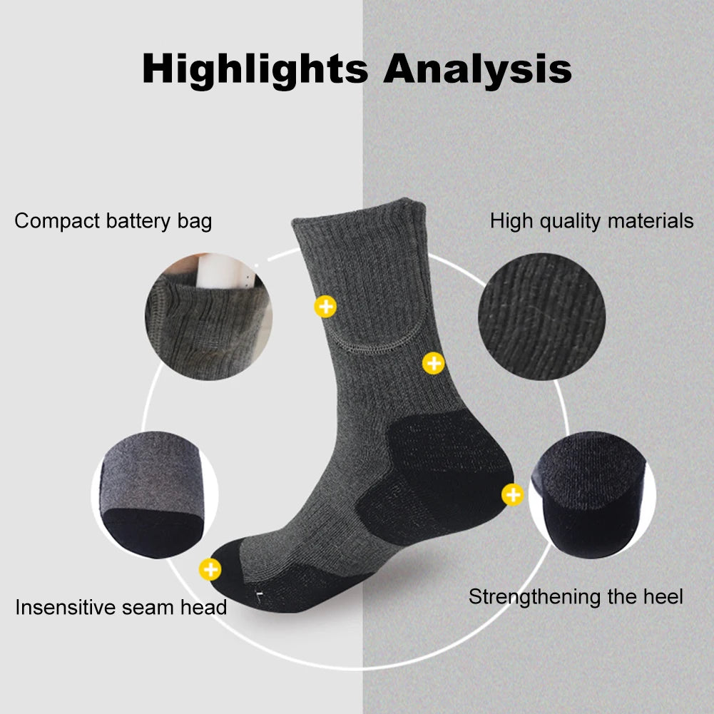USB Electric Heated Skiing Socks/Unisex