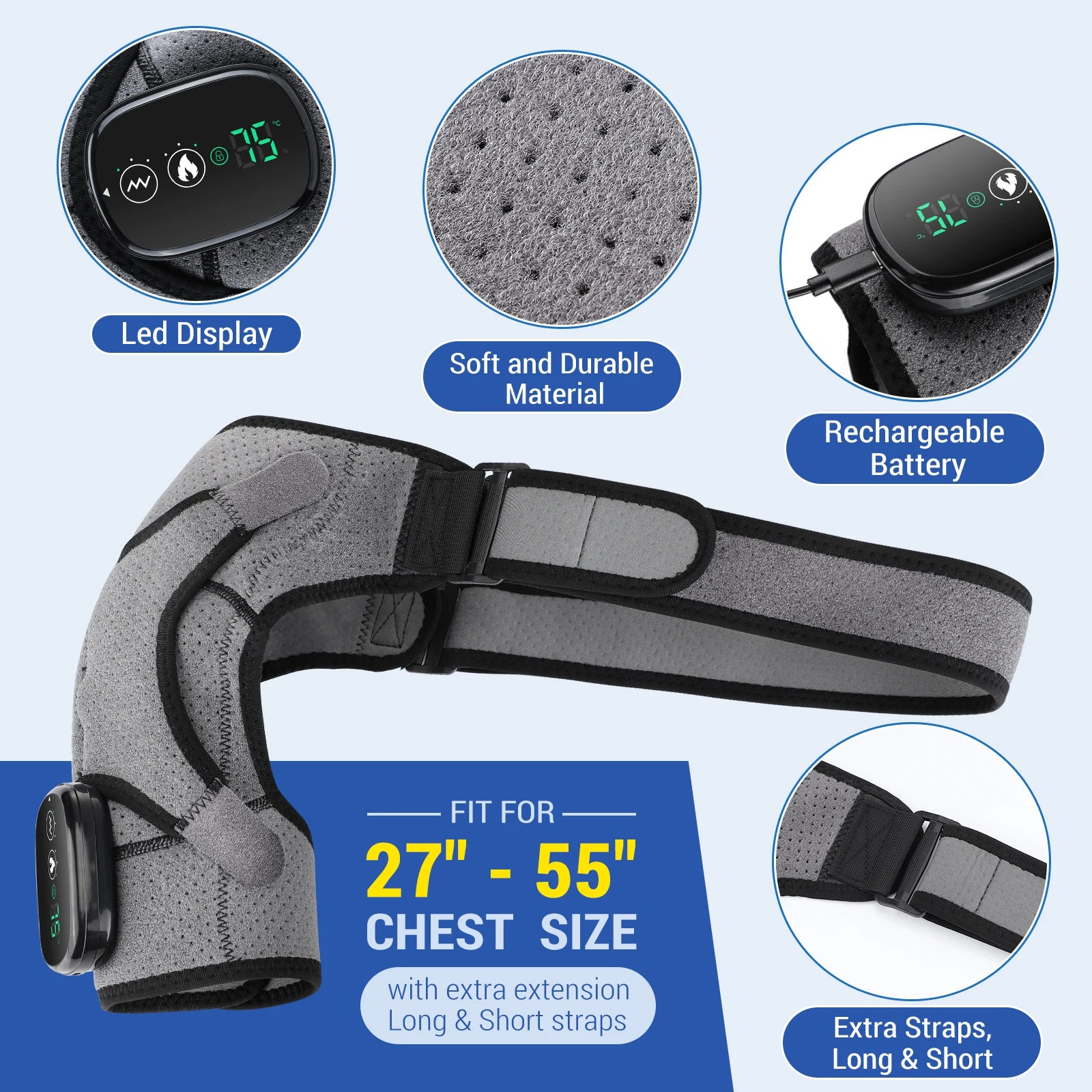 Electric Heating Shoulder Massage Brace