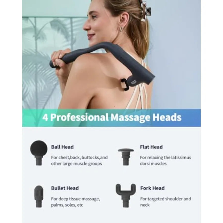 3-in-1 Detachable Massage Gun; Deep Tissue