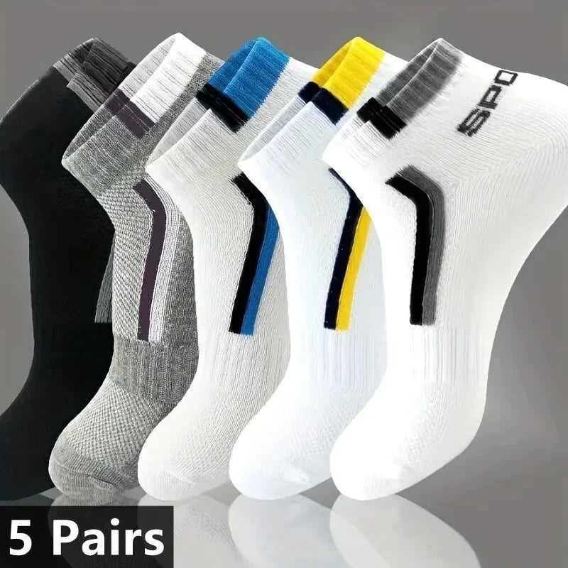 10/5/3pairs Breathable Sports Socks for Men