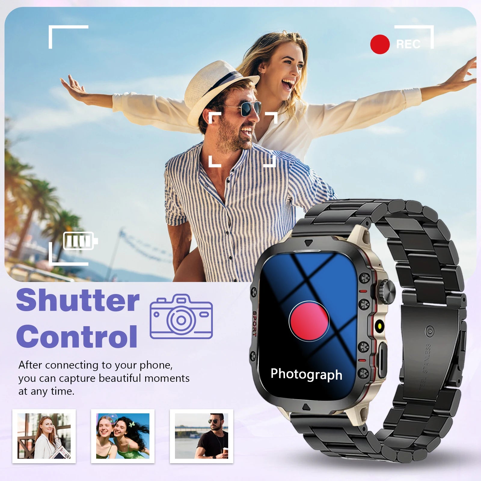 Smart watch, Bluetooth call, iPhone/Android phone
