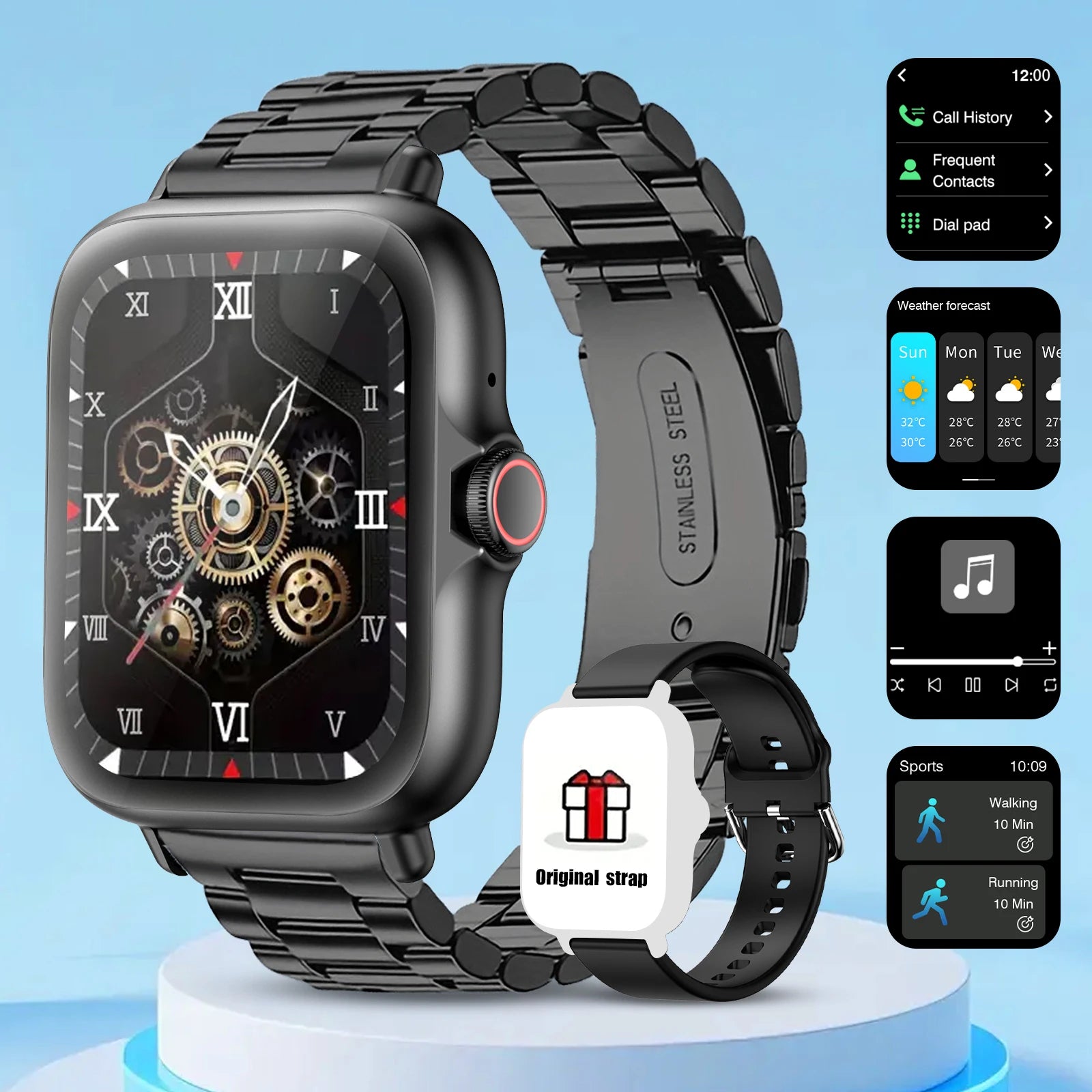 Smart watch, touch screen, compatible with iPhone/android