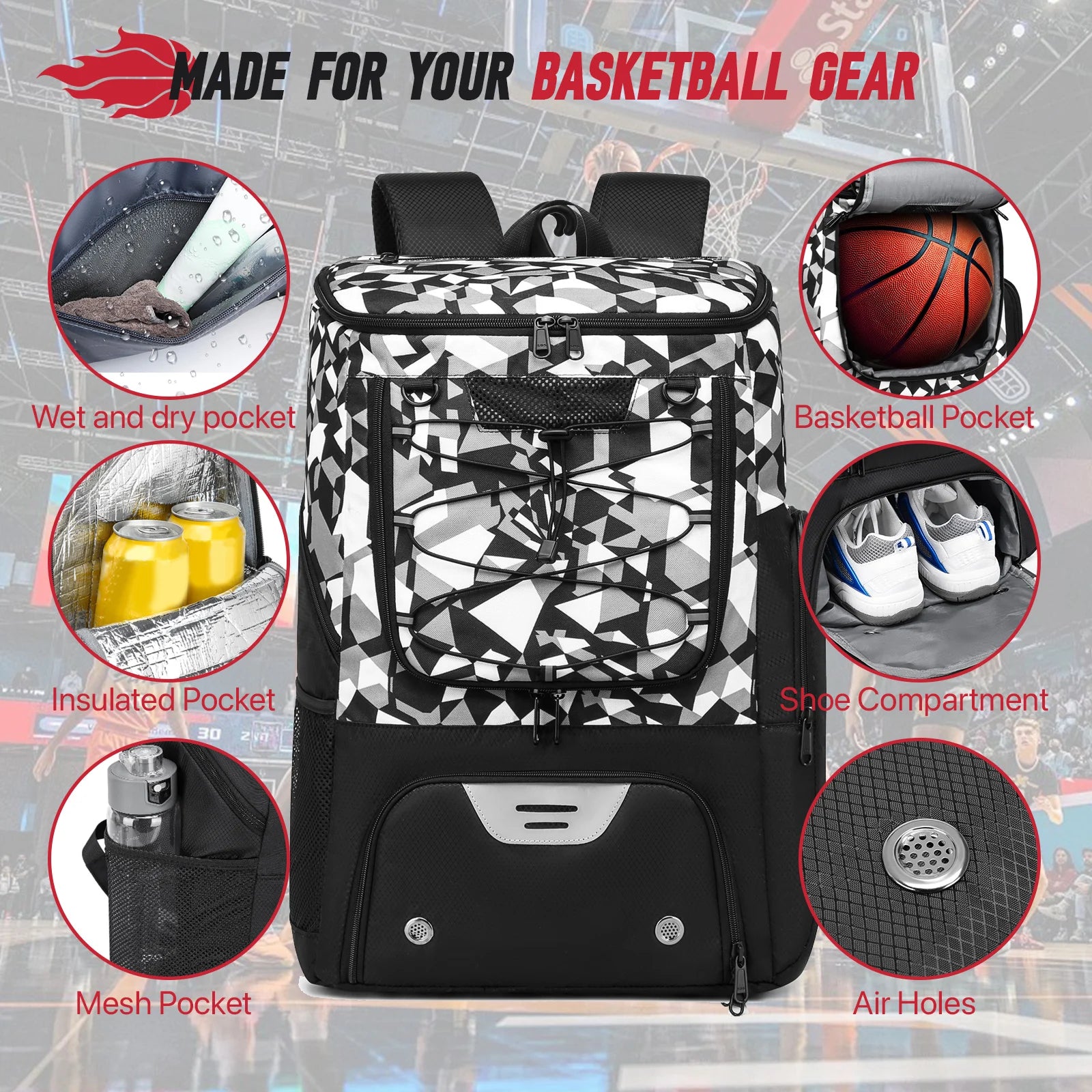 Sports Training Equipment; Basketball Backpack