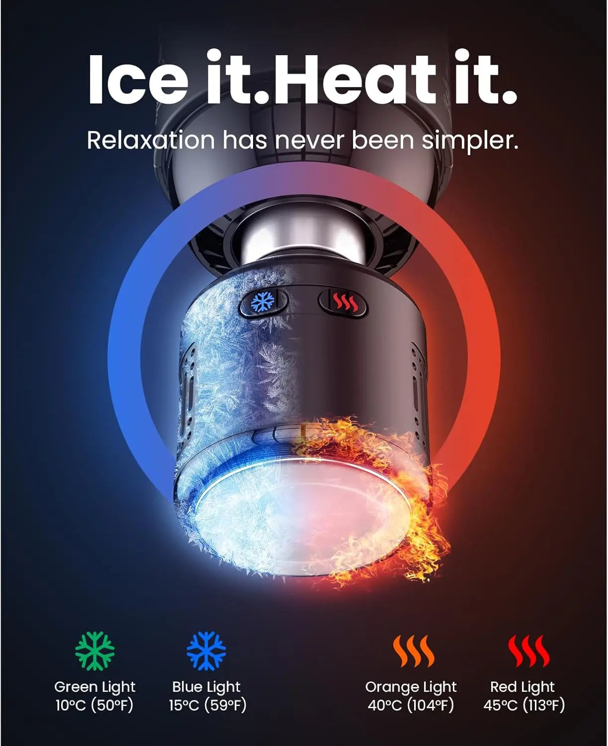 Pro Heat & Cold Massage Gun for Muscle Pain Relief