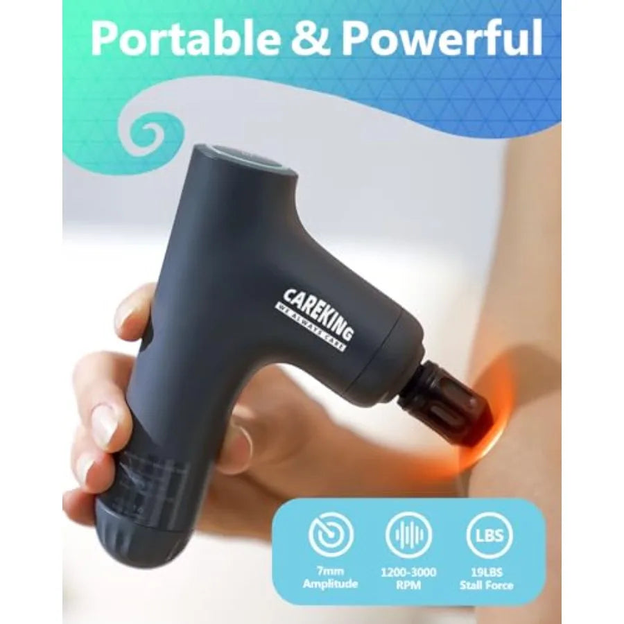 3-in-1 Detachable Massage Gun; Deep Tissue