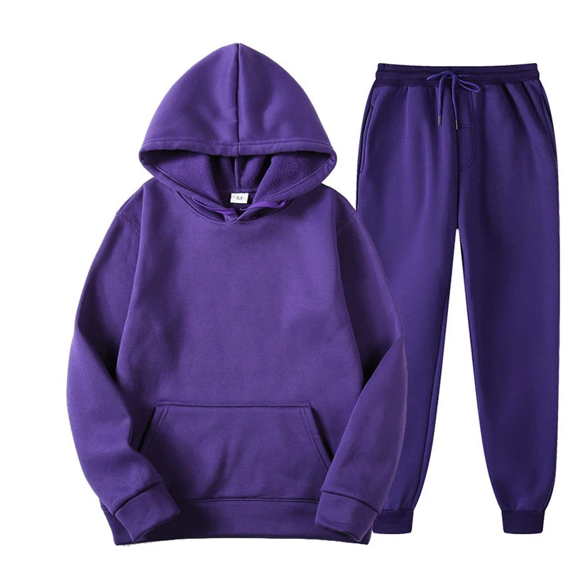 New Men Fleece Jogger Sports Suit