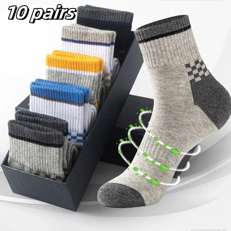 10/5/3pairs Breathable Sports Socks for Men