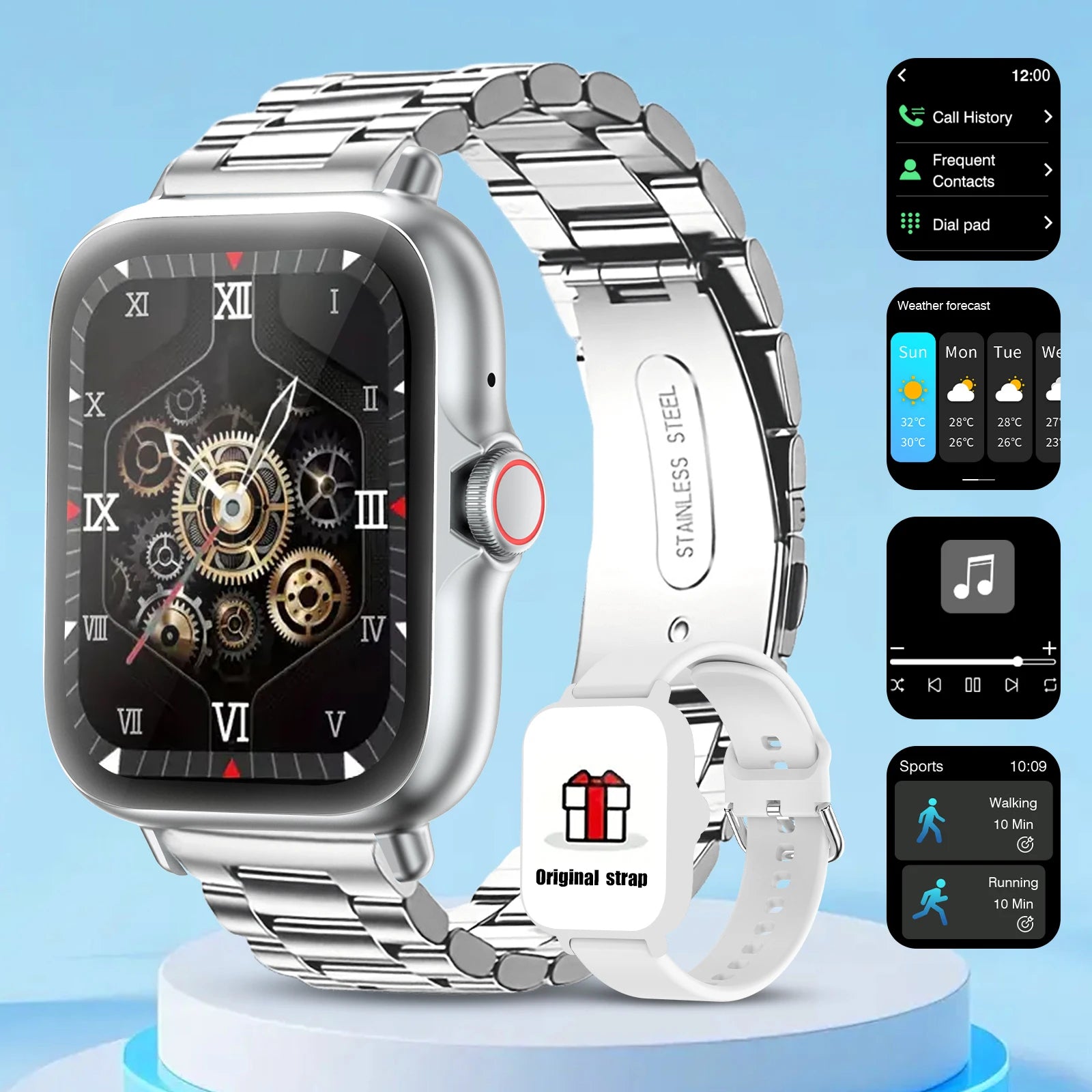 Smart watch, touch screen, compatible with iPhone/android