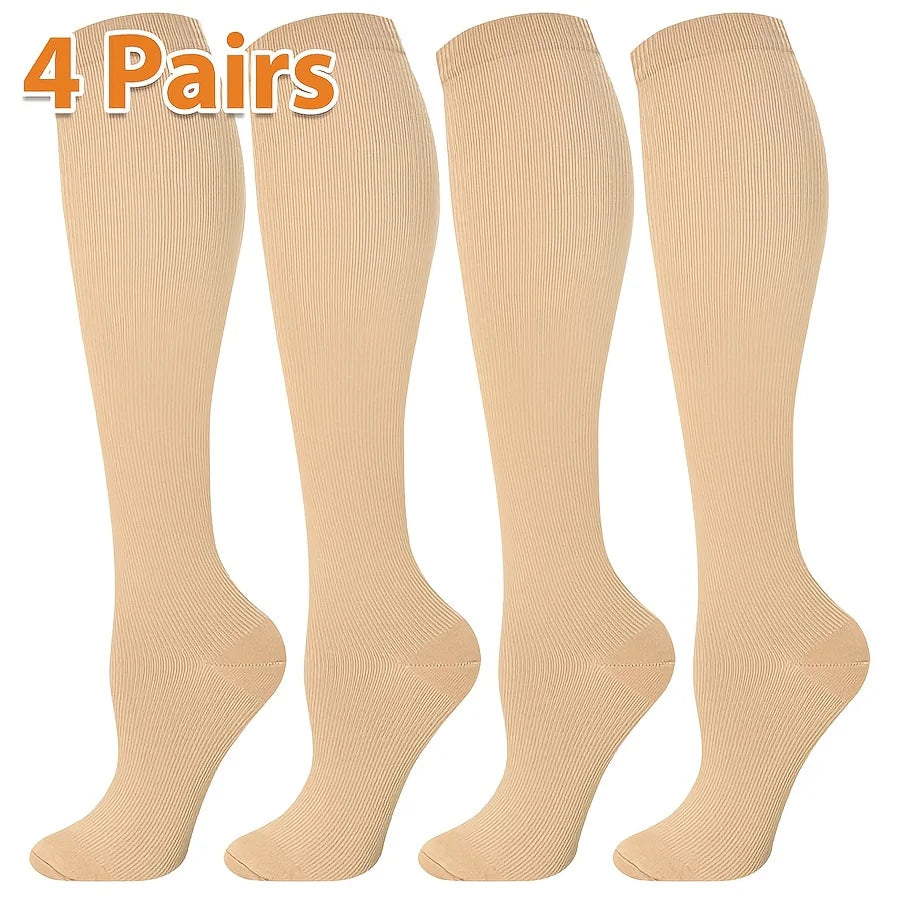 4 pairs compression socks for women